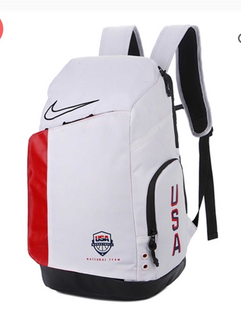 Nike Team USA Hoops Elite Pro Basketball Backpack White CQ7282-100 NWT